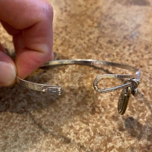 Brighton Art & Soul "Joy to the World" Charm Silver Plated Bangle‎ Bracel… - Picture 7 of 9